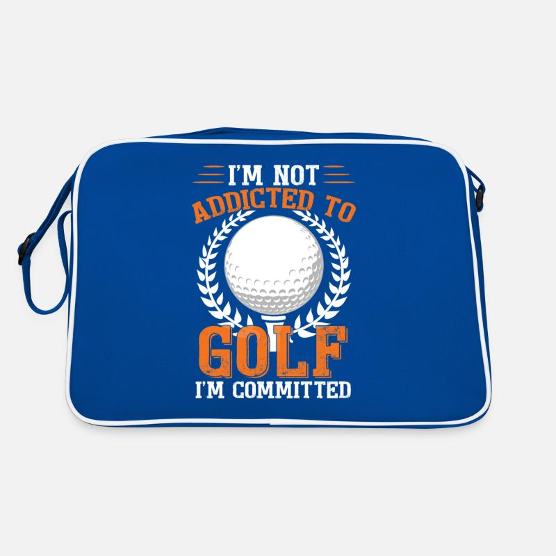 I'm Not Addicted To Golf I'm Committed Golfing Retro Bag