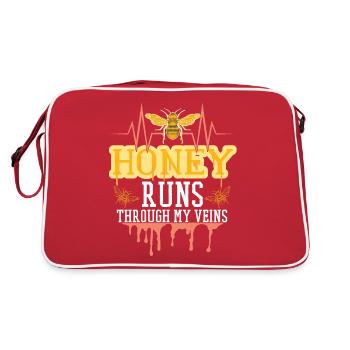 Le miel coule dans mes veines - Sac Retro - rouge/blanc - Dos