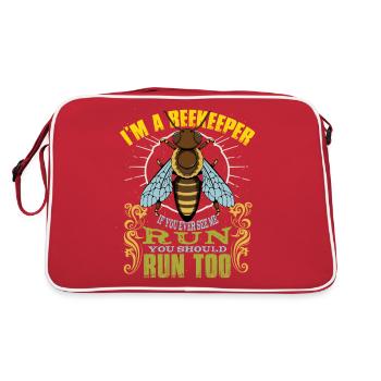Je suis apiculteur - Sac Retro - rouge/blanc - Dos