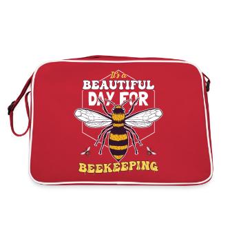 Apiculture Citation Femmes - Sac Retro - rouge/blanc - Dos