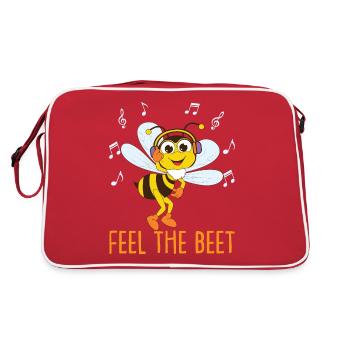 Music Bee Lover - Retro Bag - red/white - Back