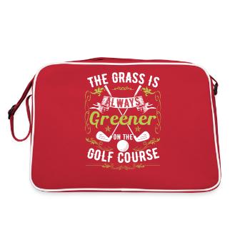 Funny Golf Course Quote Golfer Golfing - Retro Bag - red/white - Back