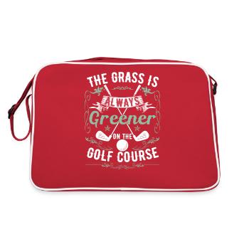 L’herbe est toujours plus verte sur le terrain de golf - Sac Retro - rouge/blanc - Dos