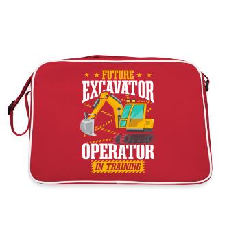 Opérateur de pelle en formation - Sac Retro - rouge/blanc - Dos