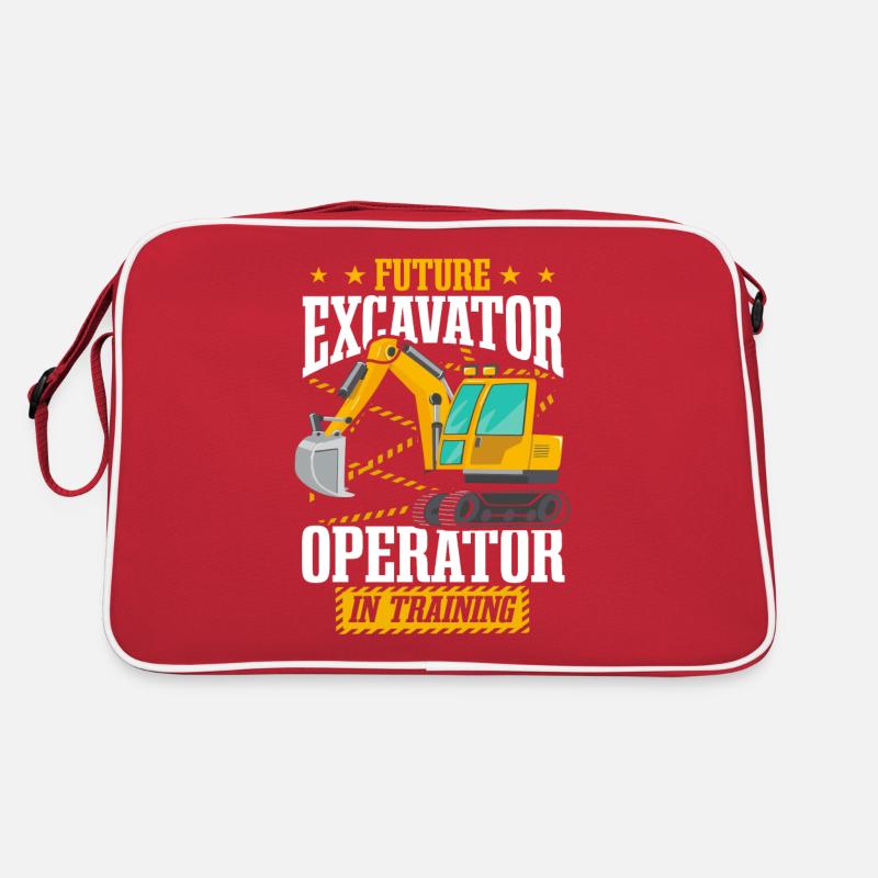 Excavator Operator In Training Retro Bag