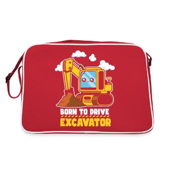 Pelle de véhicule de construction - Sac Retro - rouge/blanc - Dos