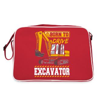 Pelle de véhicule de construction - Sac Retro - rouge/blanc - Dos