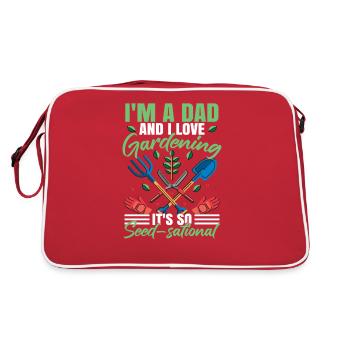 Je suis une blague drôle de papa pour la fête des pères - Sac Retro - rouge/blanc - Dos
