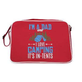 Camping-Papa-Witz - Retro Tasche - Rot/Weiß - Hinten