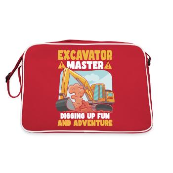 Maître excavateur - Sac Retro - rouge/blanc - Dos