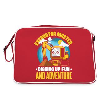Maître excavatrice Véhicule de construction pour tout-petits - Sac Retro - rouge/blanc - Dos