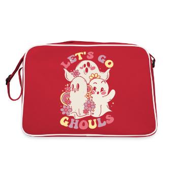 Halloween Ghost laisse aller les goules - Sac Retro - rouge/blanc - Dos
