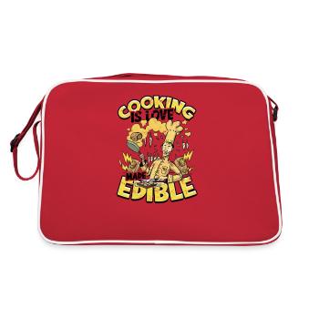 Cuisiner est comestible par l’amour - Cuisiner - Sac Retro - rouge/blanc - Dos