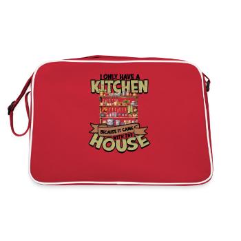 J’ai une cuisine parce qu’elle est venue avec la maison - - Sac Retro - rouge/blanc - Dos