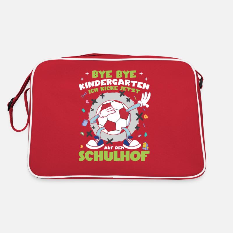 Fußball Einschulung Geschenk Schulanfang Retro Tasche