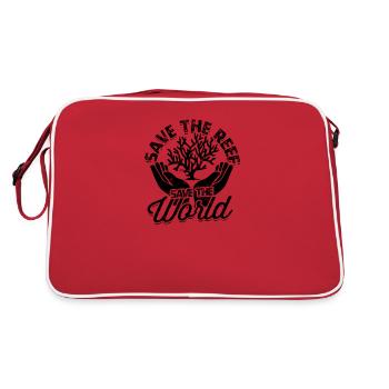 Save the reefs, save the world - Reef - Retro Bag - red/white - Back