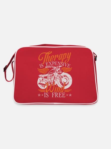 Motorcycle Lover - Retro Bag - red/white - Back