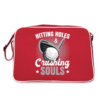 Funny Golf Gag Golf Player - Retro Bag - red/white - Back