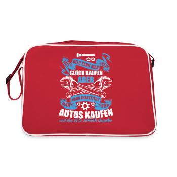 Autoschrauber Werkstatt Mechaniker - Retro Tasche - Rot/Weiß - Hinten