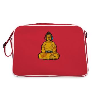Bouddha avec manette de jeu Jeu spirituel - Sac Retro - rouge/blanc - Dos