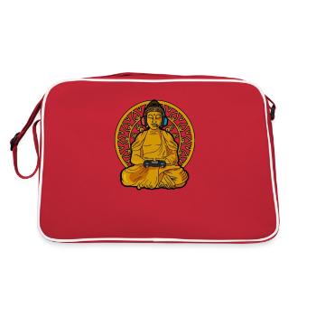 Bouddha avec manette de jeu Jeu spirituel - Sac Retro - rouge/blanc - Dos