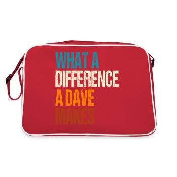 What A Difference A Dave Makes - Retro Bag - red/white - Back