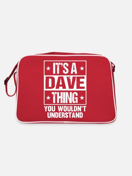 It's A Dave Thing You Wouldn't Understand - Retro Bag - red/white - Back