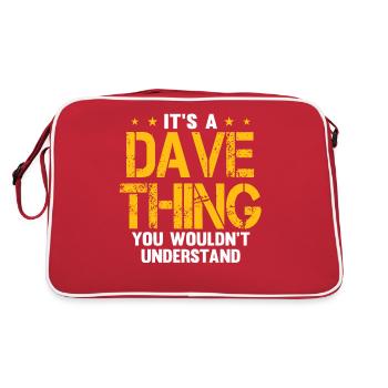 It's A Dave Thing You Wouldn't Understand - Retro Bag - red/white - Back