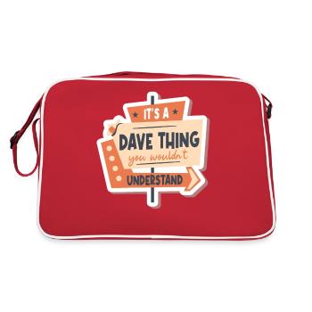 It's A Dave Thing You Wouldn't Understand - Retro Bag - red/white - Back