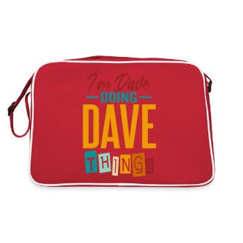 I'm Dave Doing Dave Things - Retro Bag - red/white - Back