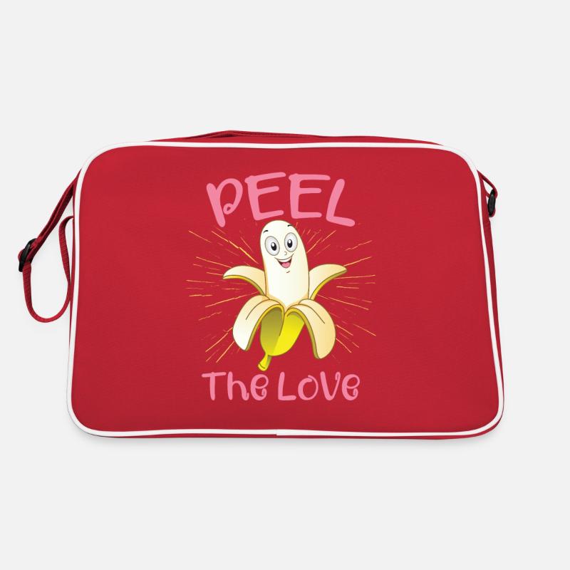 Damen Banane Kostüm Fruit Banana Lover - Retro Tasche - Rot/Weiß