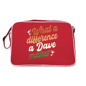 What A Difference A Dave Makes - Retro Bag - red/white - Back
