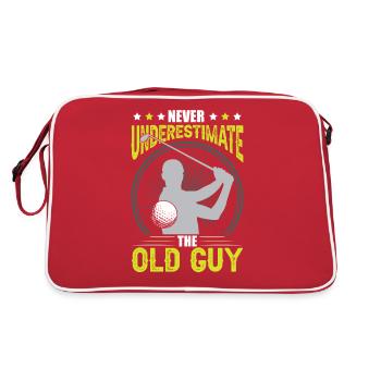 Ne sous-estimez jamais le vieil homme - Sac Retro - rouge/blanc - Dos