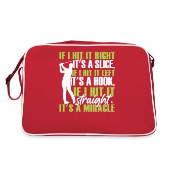 Funny Golfing Golf Player - Retro Bag - red/white - Back