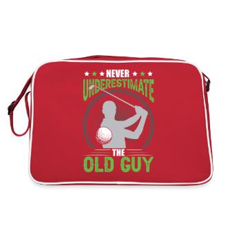 Ne sous-estimez jamais le vieil homme - Sac Retro - rouge/blanc - Dos