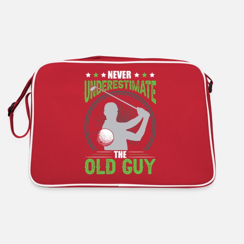 Never Underestimate The Old Guy Retro Bag