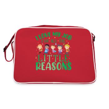 Enseignante en éducation spécialisée de la petite enfance - Sac Retro - rouge/blanc - Dos