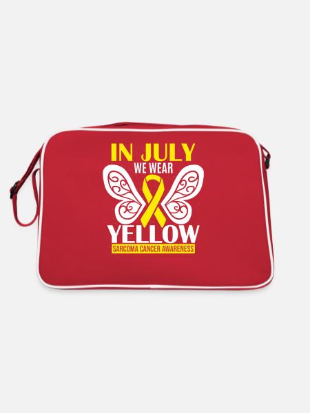 Sarcoma Cancer Awareness - Retro Bag - red/white - Back