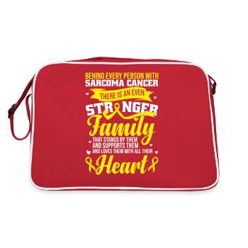Sarcoma Cancer Support - Retro Bag - red/white - Back