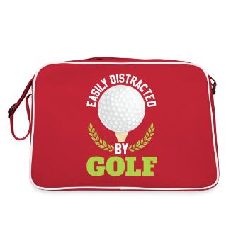 Facilement distrait par le golf - Sac Retro - rouge/blanc - Dos