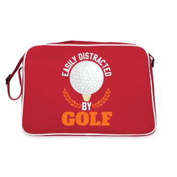 Facilement distrait par le golf - Sac Retro - rouge/blanc - Dos