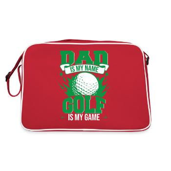 Papa est mon nom Le golf est mon jeu - Sac Retro - rouge/blanc - Dos