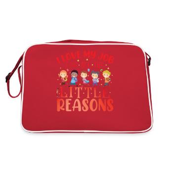 Enseignante en garderie - Sac Retro - rouge/blanc - Dos