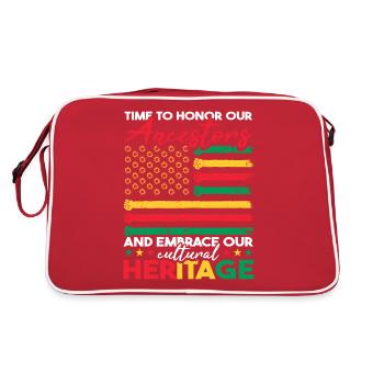 Il est temps d’honorer nos ancêtres - Sac Retro - rouge/blanc - Dos