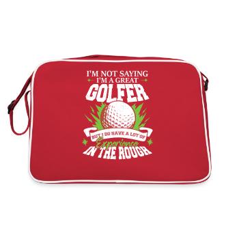 Je suis un grand golfeur - Sac Retro - rouge/blanc - Dos