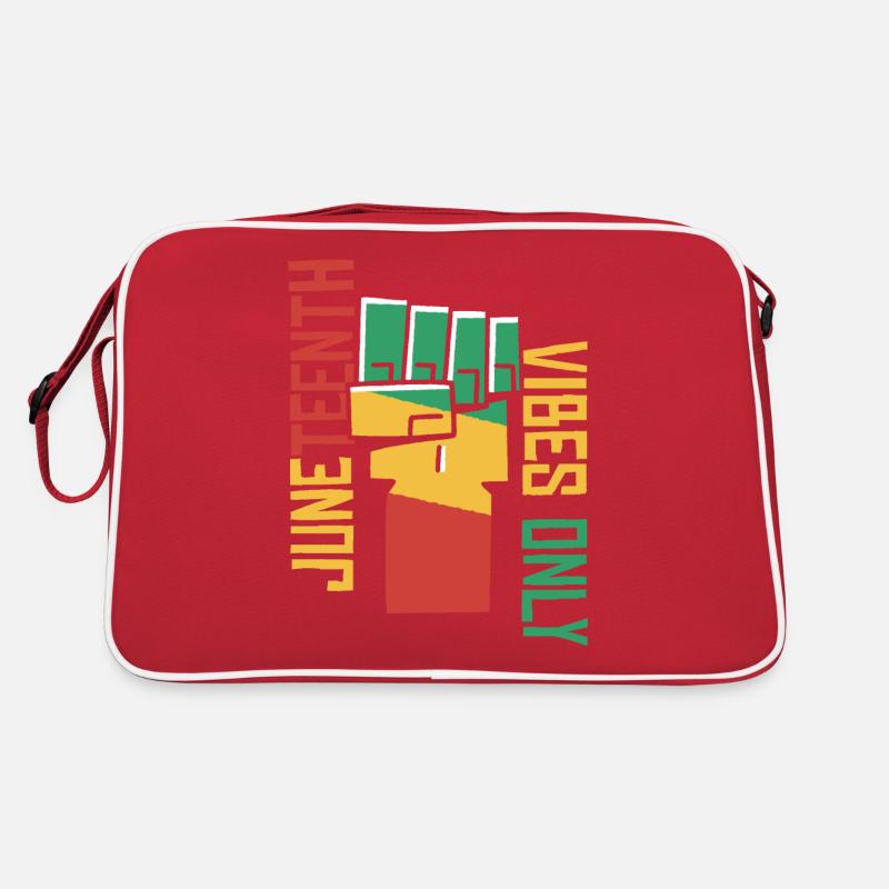 Solo Juneteenth Vibes - Borsa retrò - rosso/bianco