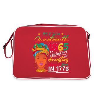 Juneteenth Mes ancêtres n’étaient pas libres en 1776 - Sac Retro - rouge/blanc - Dos