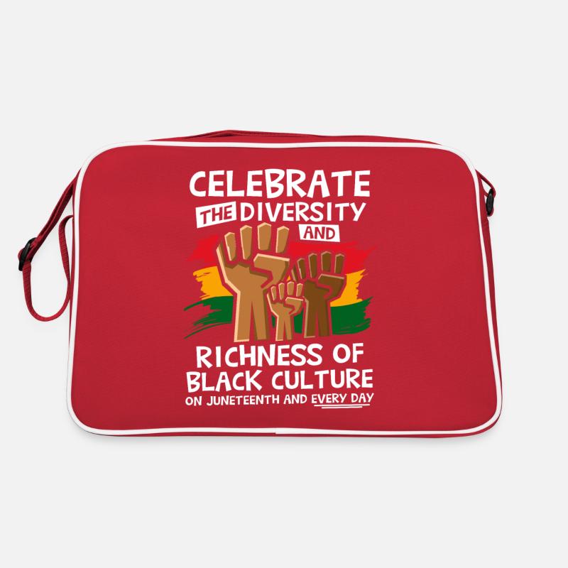 Feiern Sie die Vielfalt Juneteenth Retro Tasche