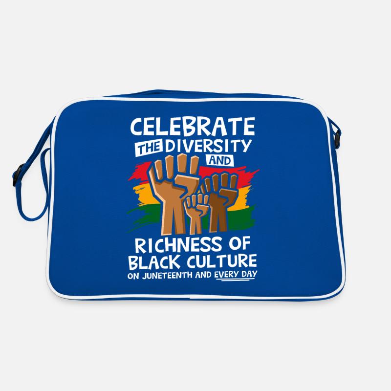Feiern Sie die Vielfalt Juneteenth Retro Tasche