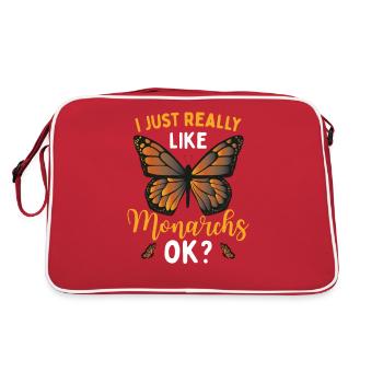Insecte papillon monarque - Sac Retro - rouge/blanc - Dos